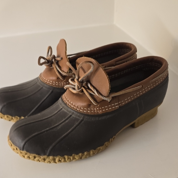 L.L. Bean Mens Brown and Black Rain Boots - Picture 3 of 12